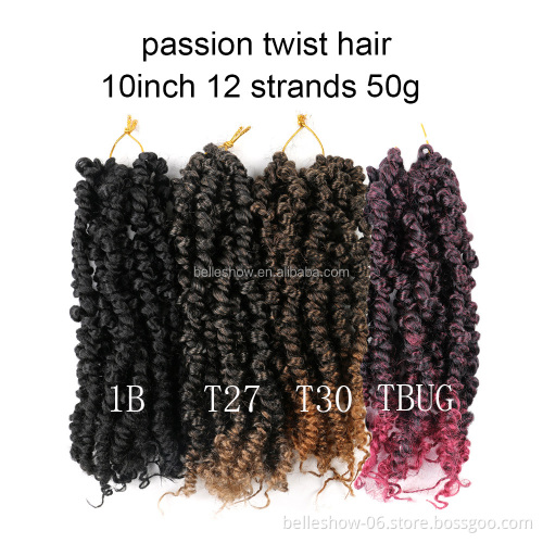 10inch 12 strands Bomb Twist freetress bohemian braid hair shiort pre passion twist